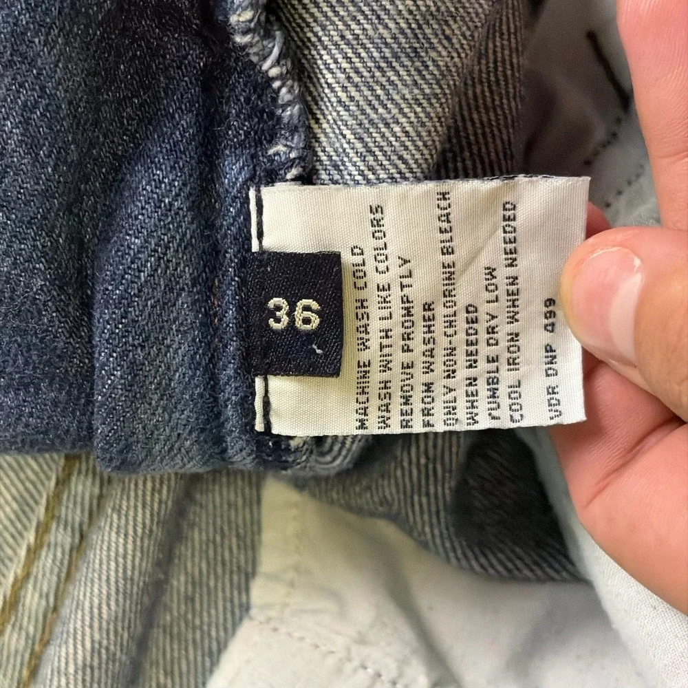 Nautica Cargo Jeans Mens 36x32 Blue Baggy Wide Leg Utility Skater VTG Y2K